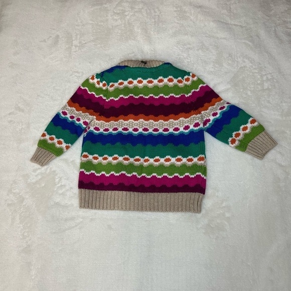 Gymboree Sweet Music wavy striped toggle cardigan sweater Size 6-12M - Picture 5 of 5